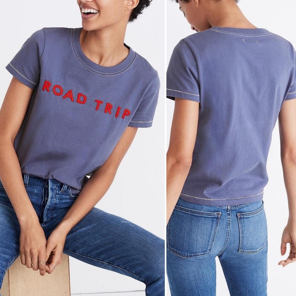 Madewell Embroidered Road Trip Tee